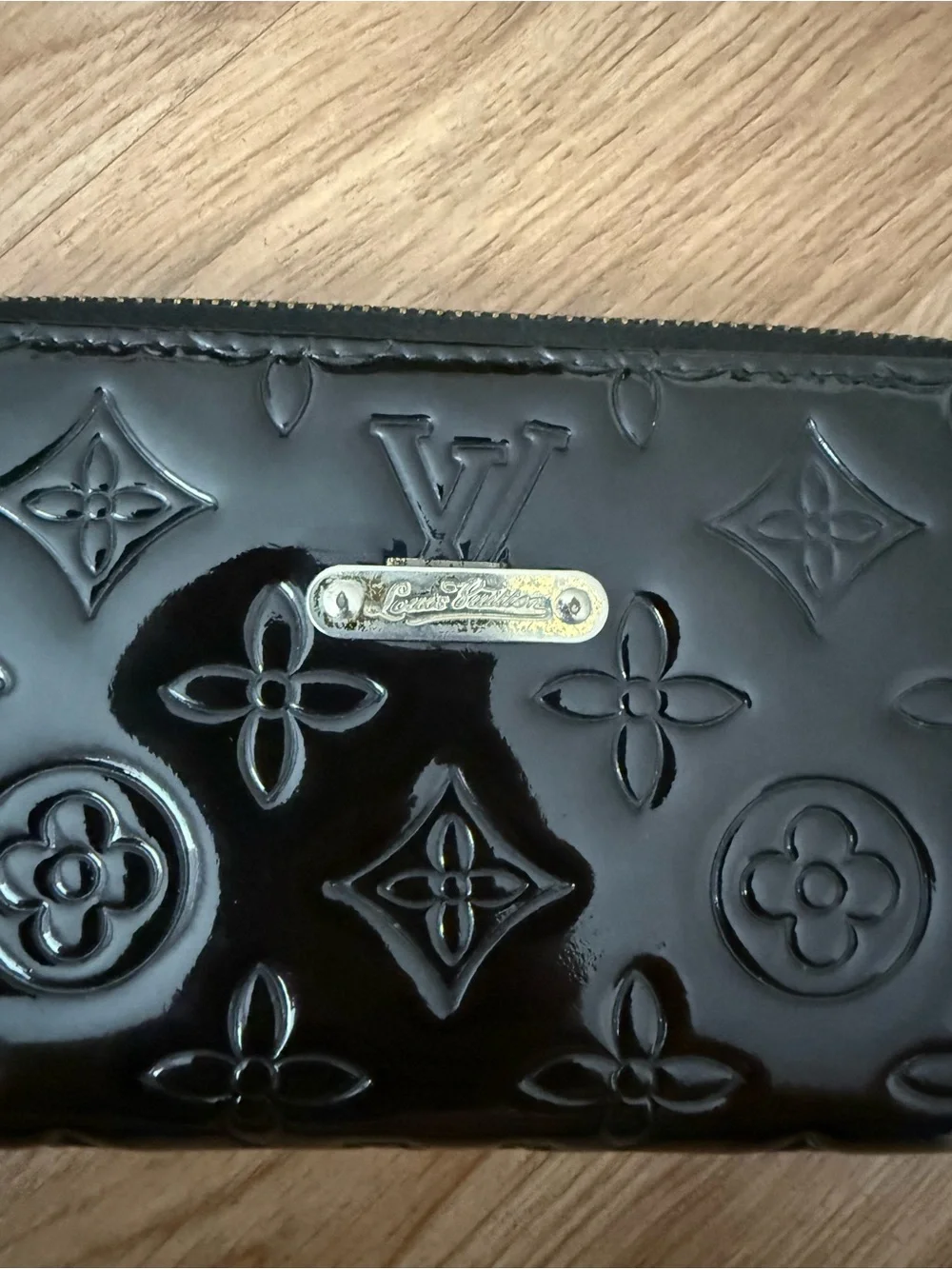 Black zipper wallet